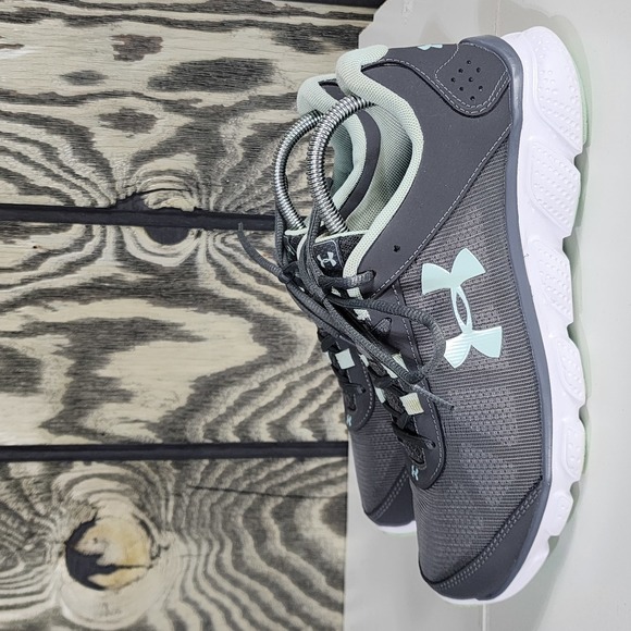 Under Armour Micro G Assert 7 Gray Womens Size US10 Running Shoes 3020674-102 - Picture 1 of 11